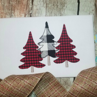 tree trio applique